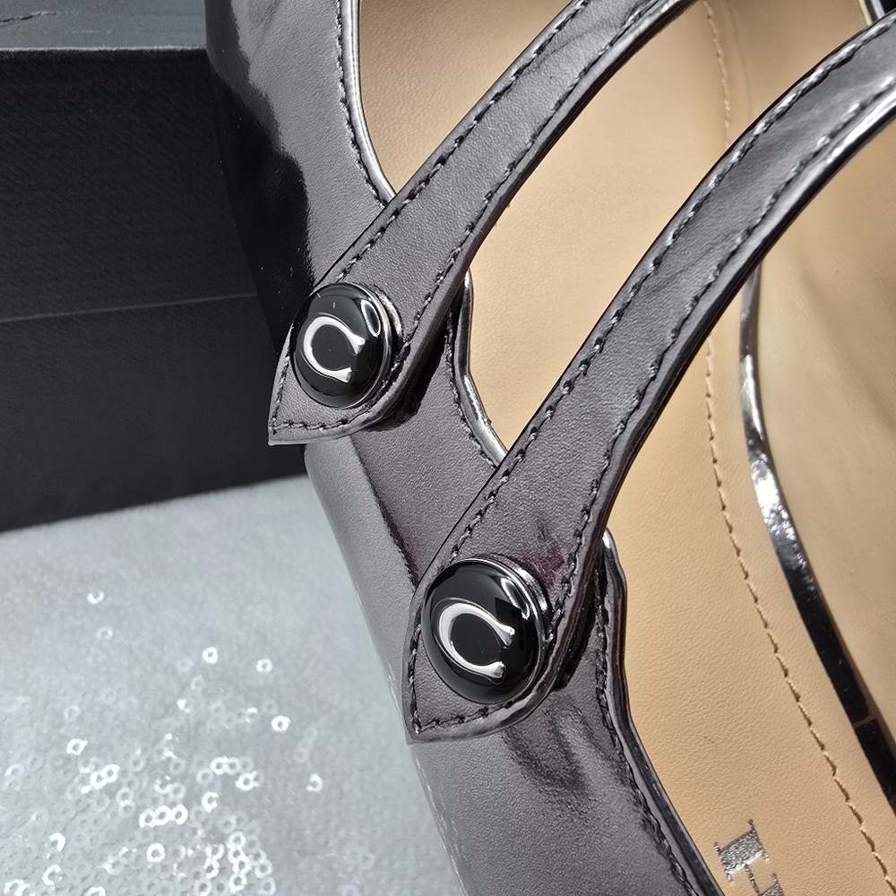 Coach Metallic Leather Winley Mary Jane Women's sz 10 - Picture 8 of 16